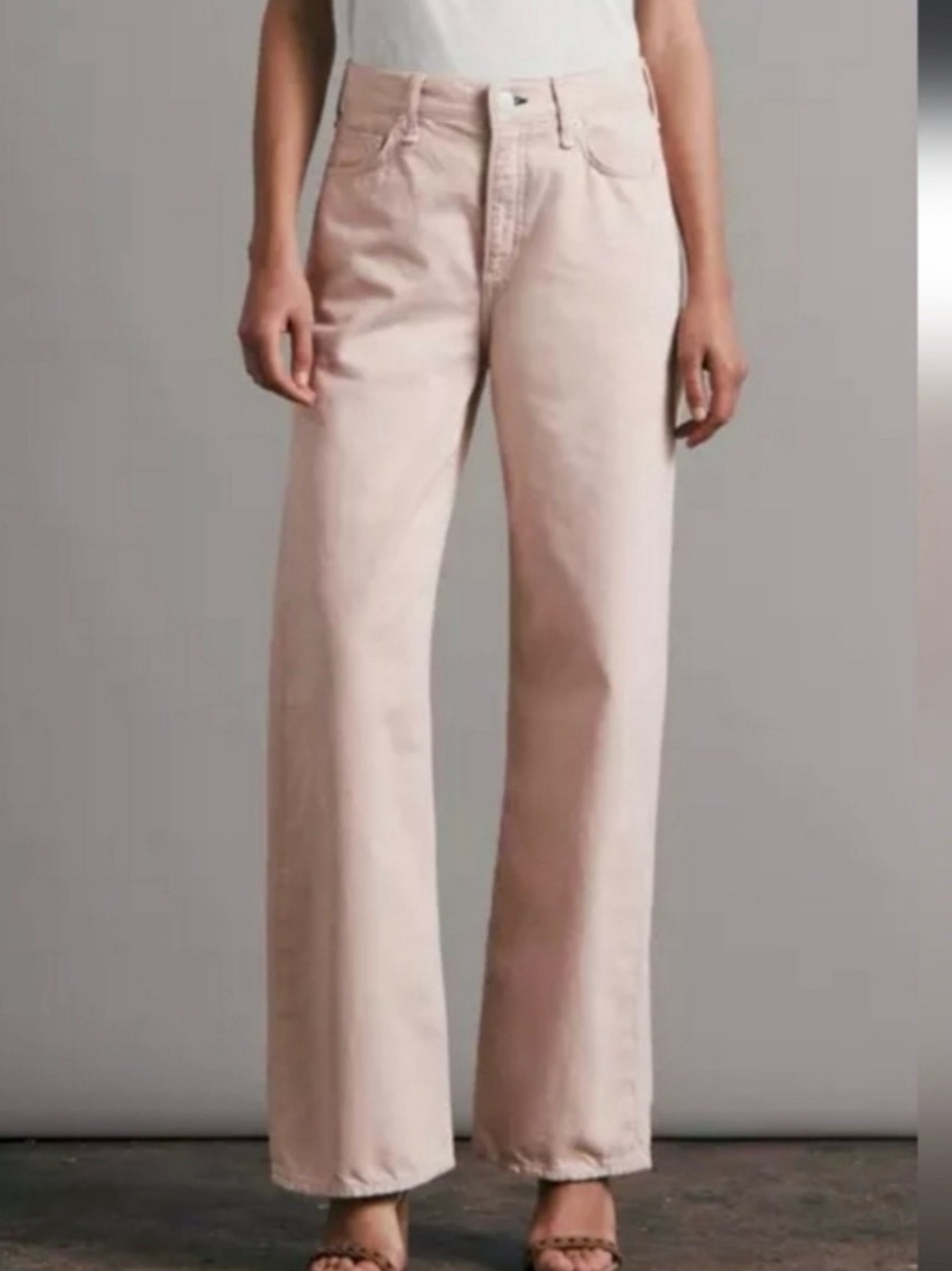 rag & bone NWT Wide-Leg Jeans in Pale Blush